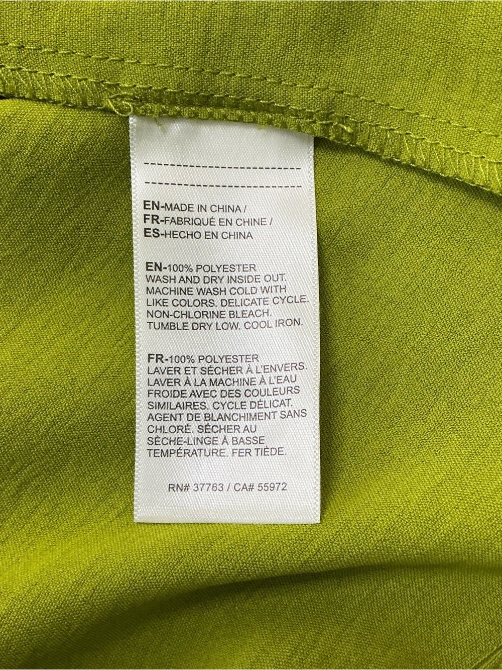 Rafaella Short Sleeve Button-Front Utility Shirt Lime Chartreuse Green - Picture 7 of 7